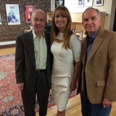 Jane Seymour with Michael McClellan and Stephen Farber at the 35th anniversary screening of SOMEWHERE IN TIME.