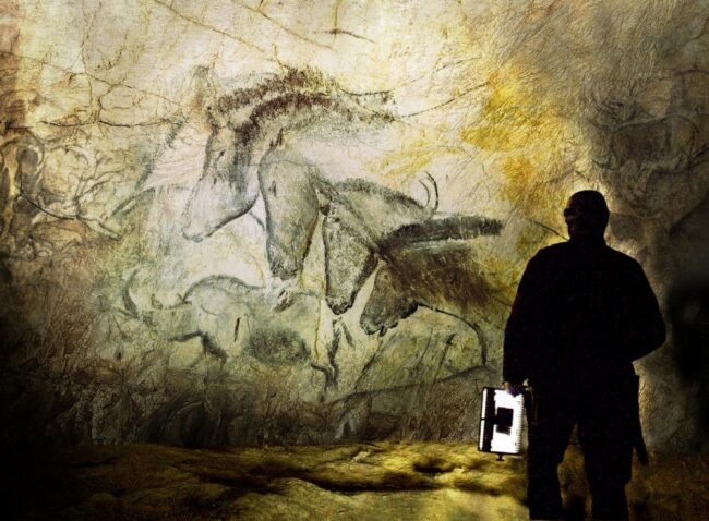 Werner Herzog inside the Cave of Forgotten Dreams